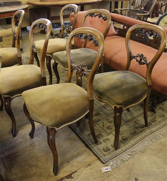 6 balloon back dining chairs